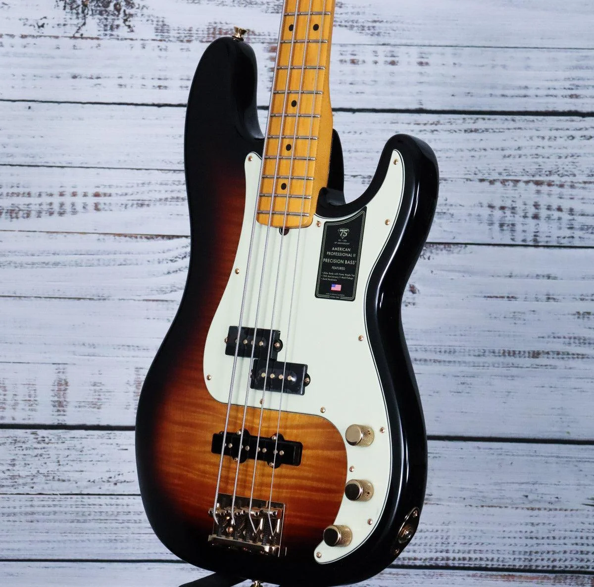 Fender 75th Anniversary American Professional PJ Bass w/Case | 2-Color Sunburst - Image 5