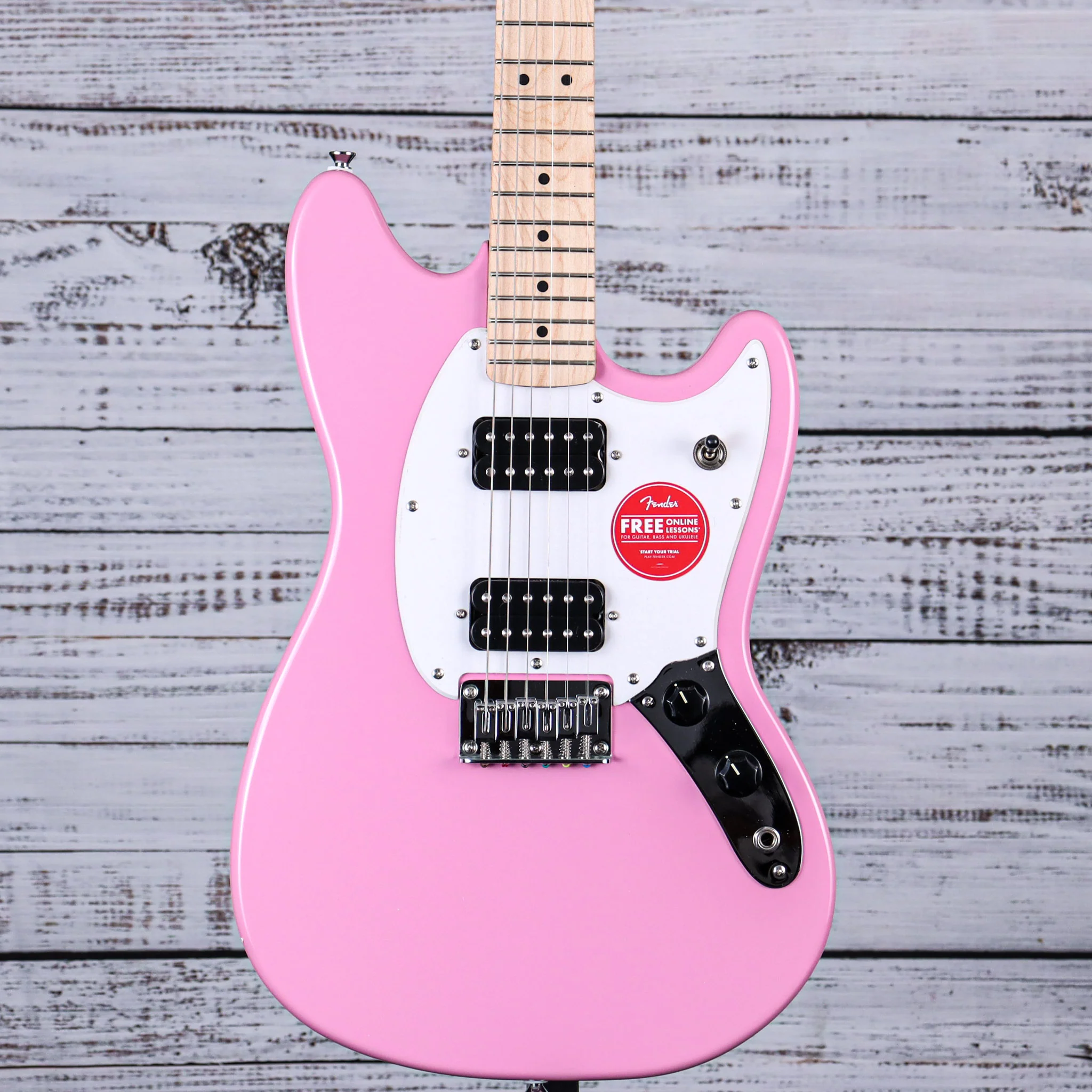 Squier Sonic Mustang HH Short-Scale Electric Guitar w/Humbuckers | Flash Pink (IN-STOCK)