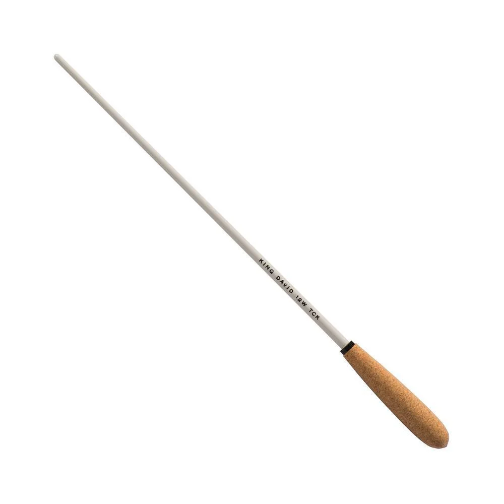 King David Conductor Baton | 12" | Taper Cork w/White Lacquer
