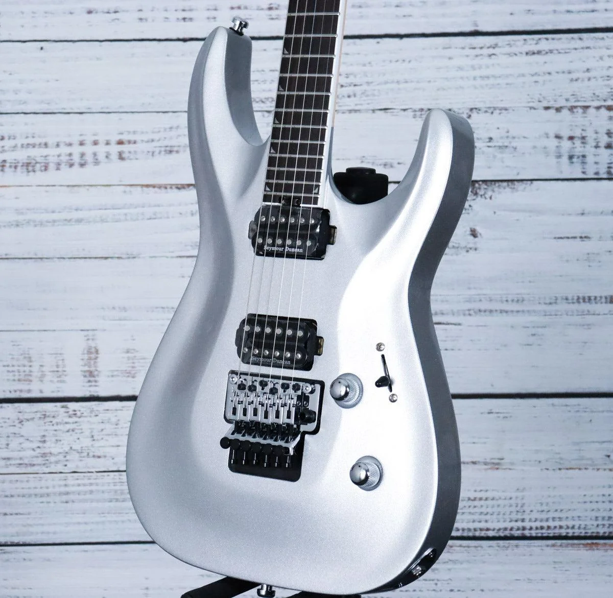 Jackson Pro Plus Series Soloist SLA2 Electric Guitar w/Floyd Rose & Gig Bag | Quicksilver - Image 6