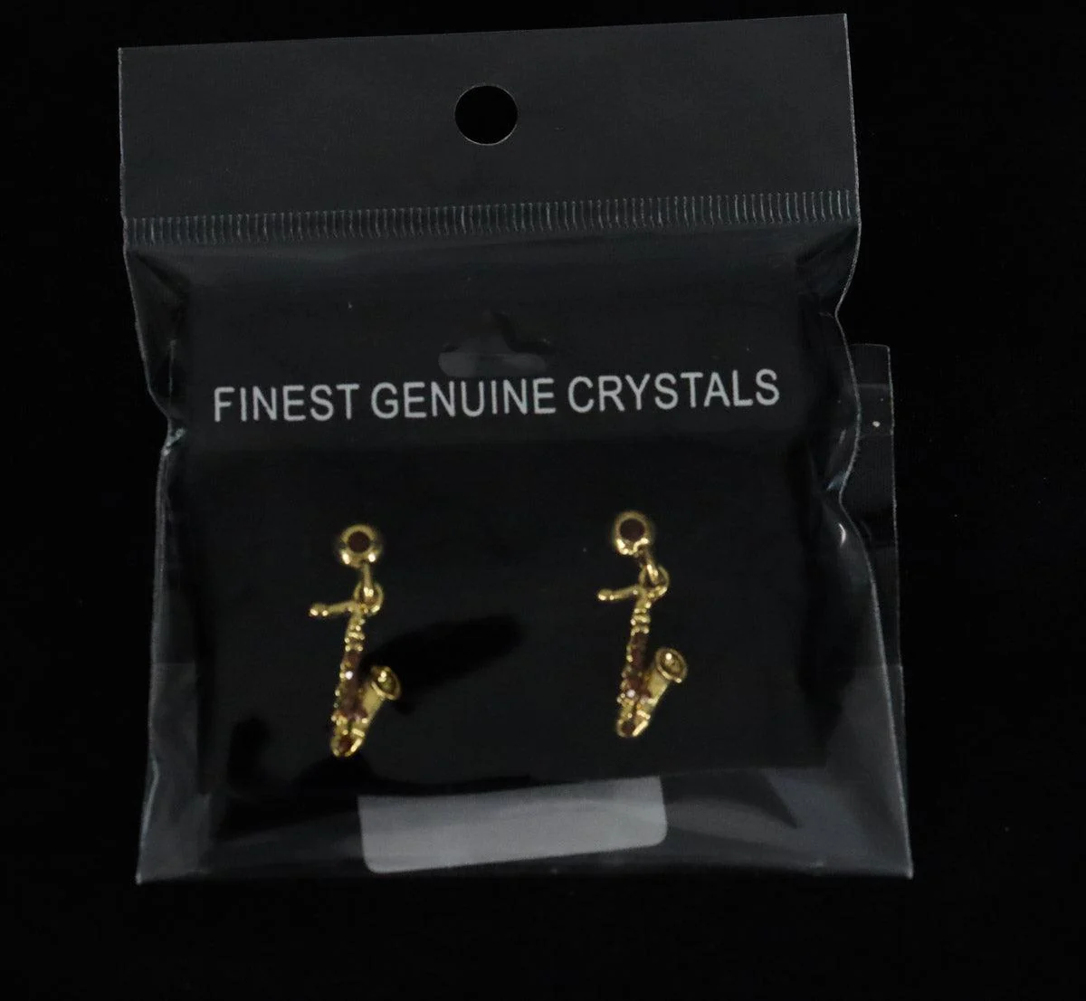 Aim Gifts Earrings | Sax Crystal Amber/Gold - Image 2