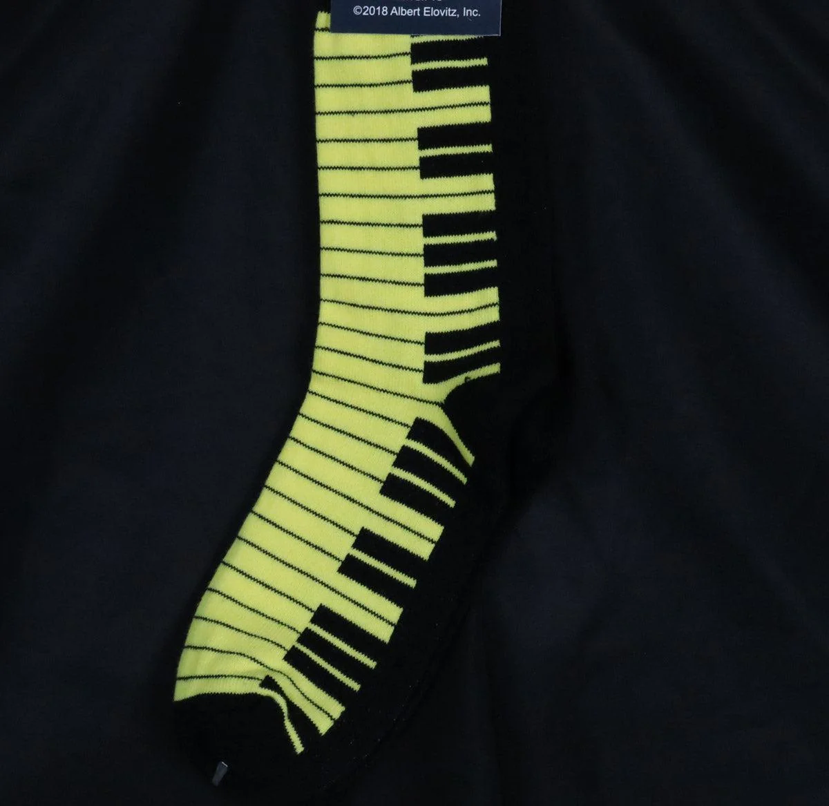 Musical Keyboard Socks | Neon Yellow (Great gift idea!)