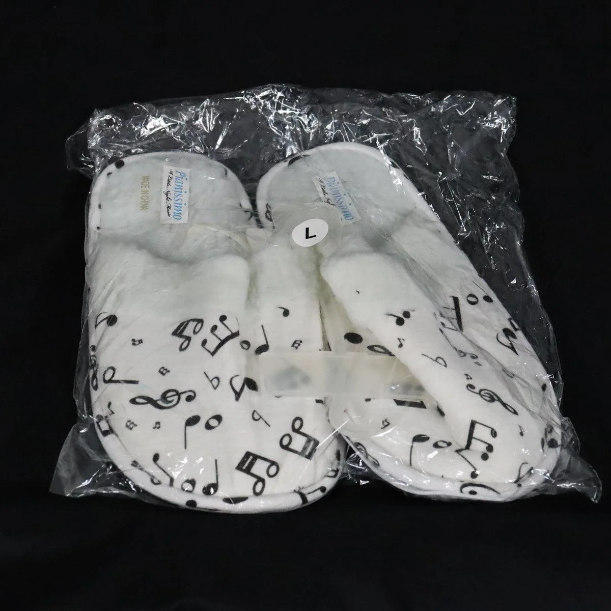 Aim Gifts Slippers | Music Notes | Large - Image 2