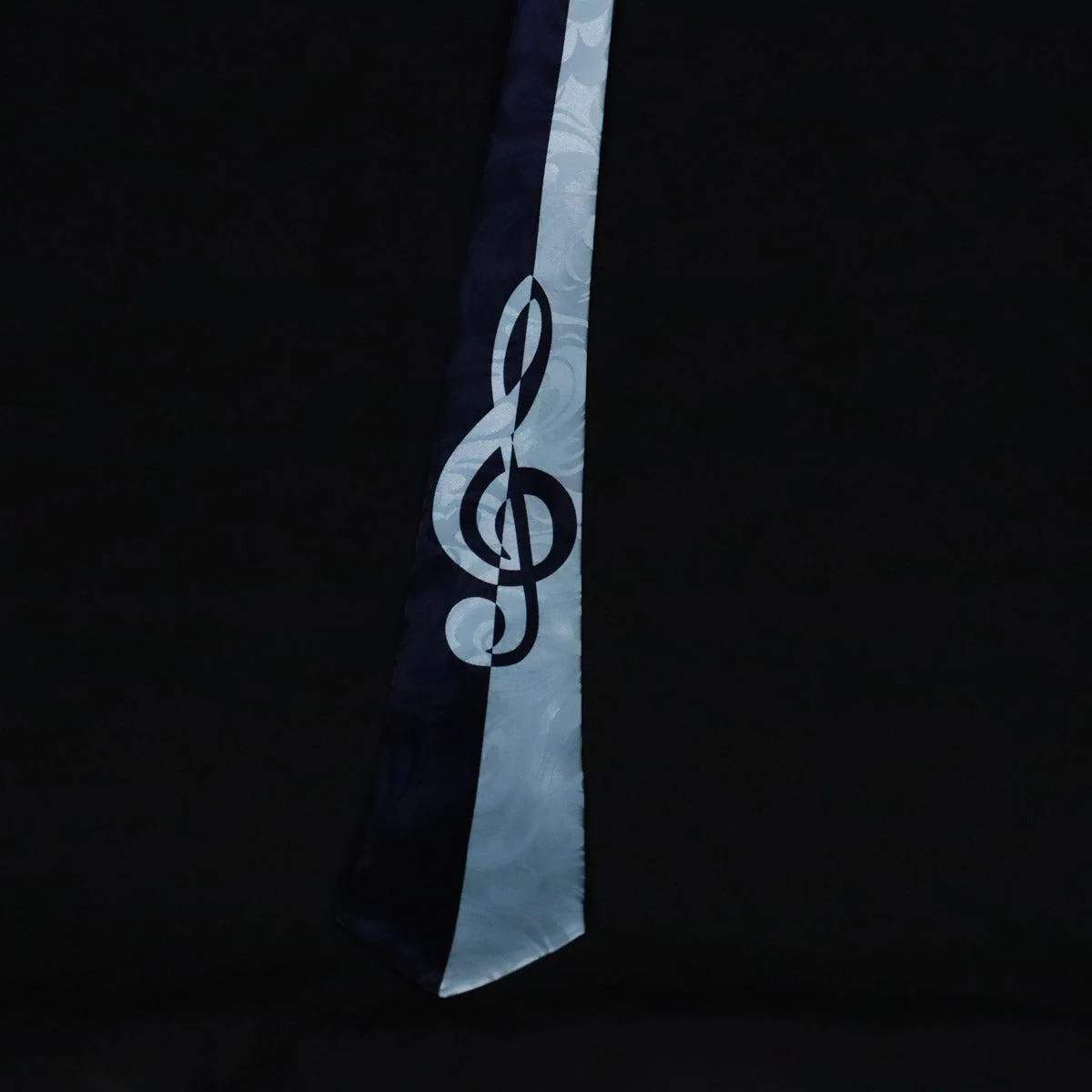 Aim Gifts Tie | G-Clef | Black and Blue - Image 2