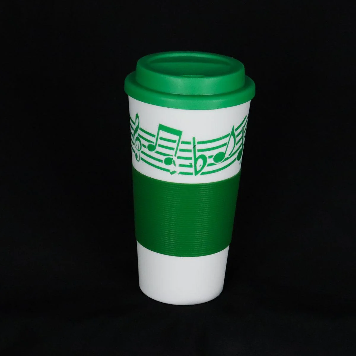 Aim Gifts Tumbler | Green Music Travel Tumbler w/Lid and Grip