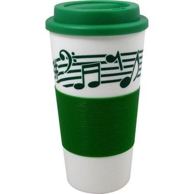 Aim Gifts Tumbler | Green Music Travel Tumbler w/Lid and Grip - Image 2