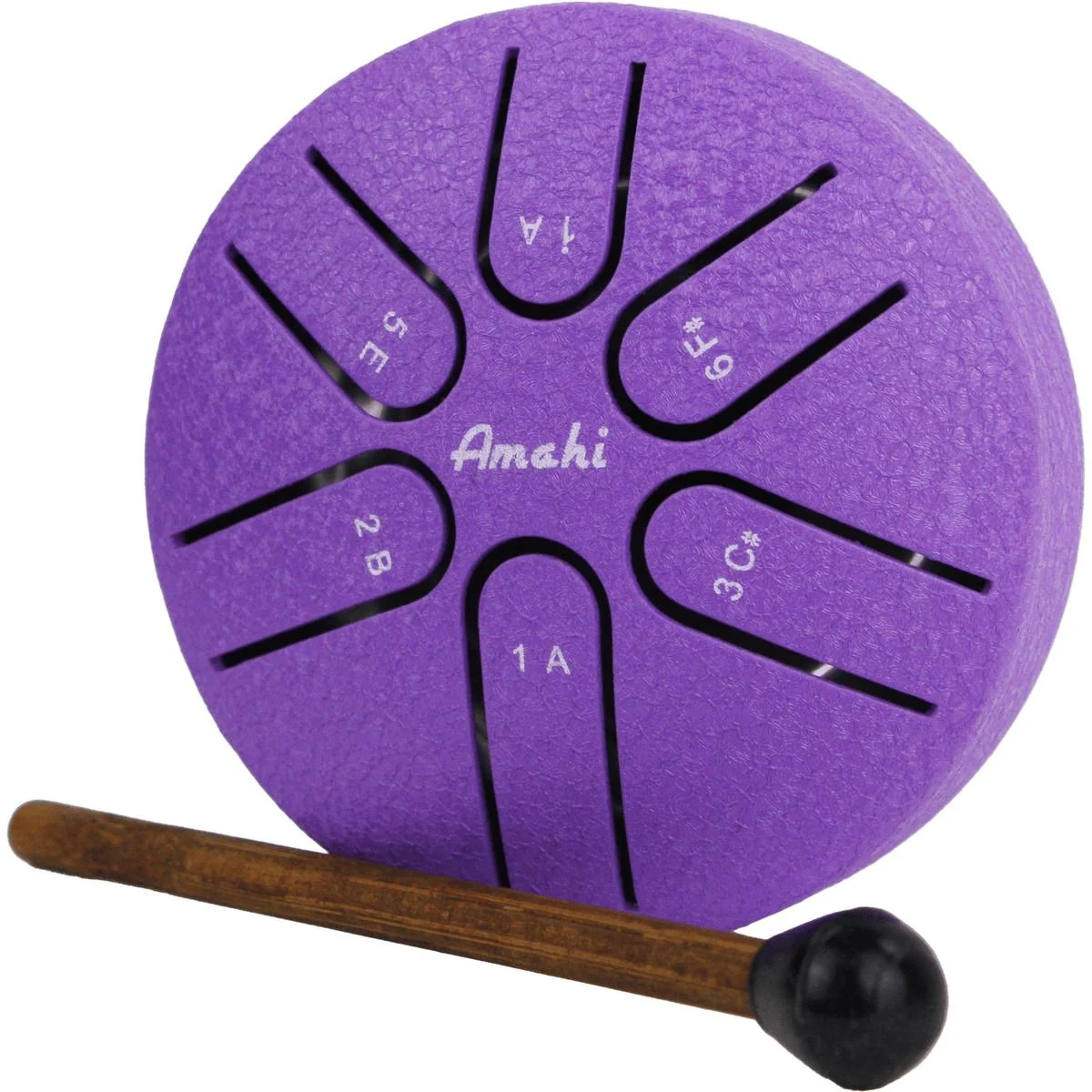 Amahi Steel Tongue Drum A Major Tuning | 3" | Purple