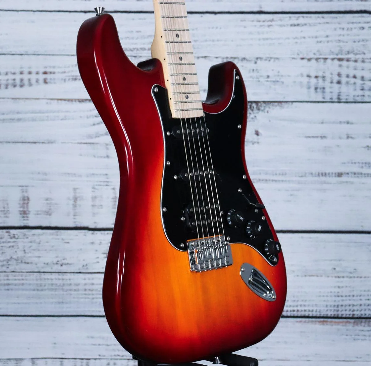 Amahi H-Series Double-Cut HSS Electric Guitar w/Gig Bag | Classic Cherry Sunburst (BEGINNER) - Image 3