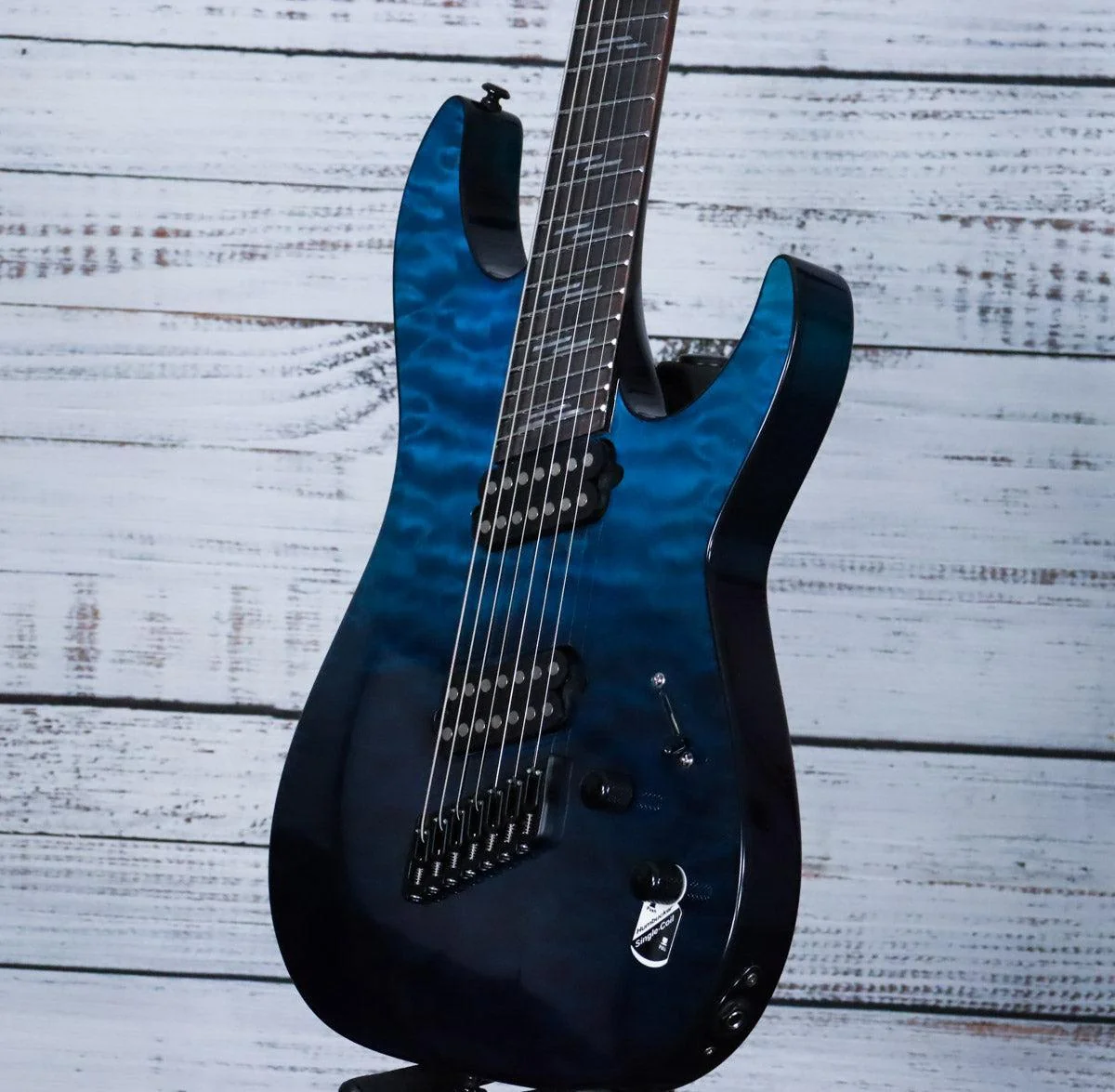 *B STOCK* Schecter Reaper 7 Elite Multiscale | Deep Ocean Blue - Image 4