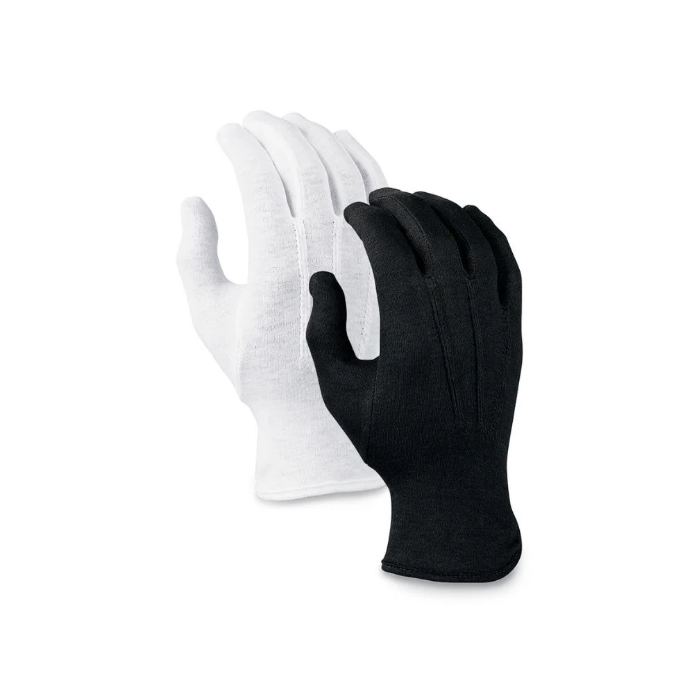 Wrist-Length Cotton Marching Band Gloves | White (Small)