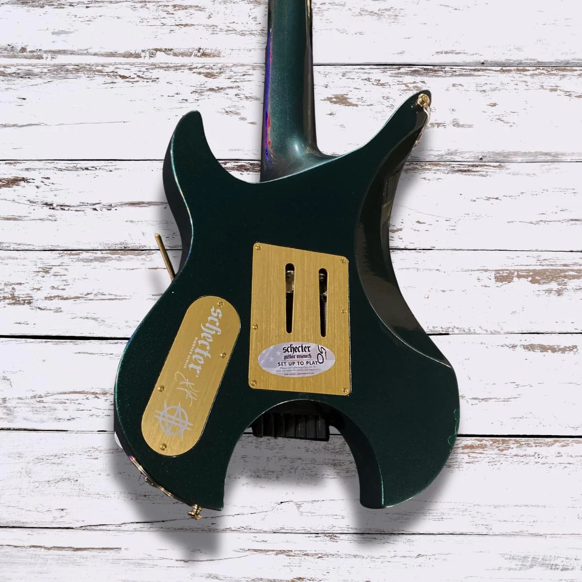 *B-STOCK* Synyster Gates Custom-7 TR Headless Electric Guitar | Oak Green Metallic - Image 2