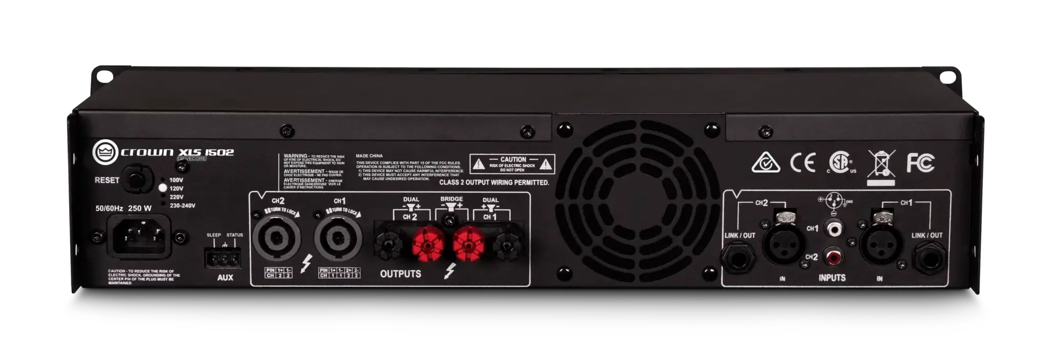 Crown Audio XLS 1502 Power Amplifier - Image 2