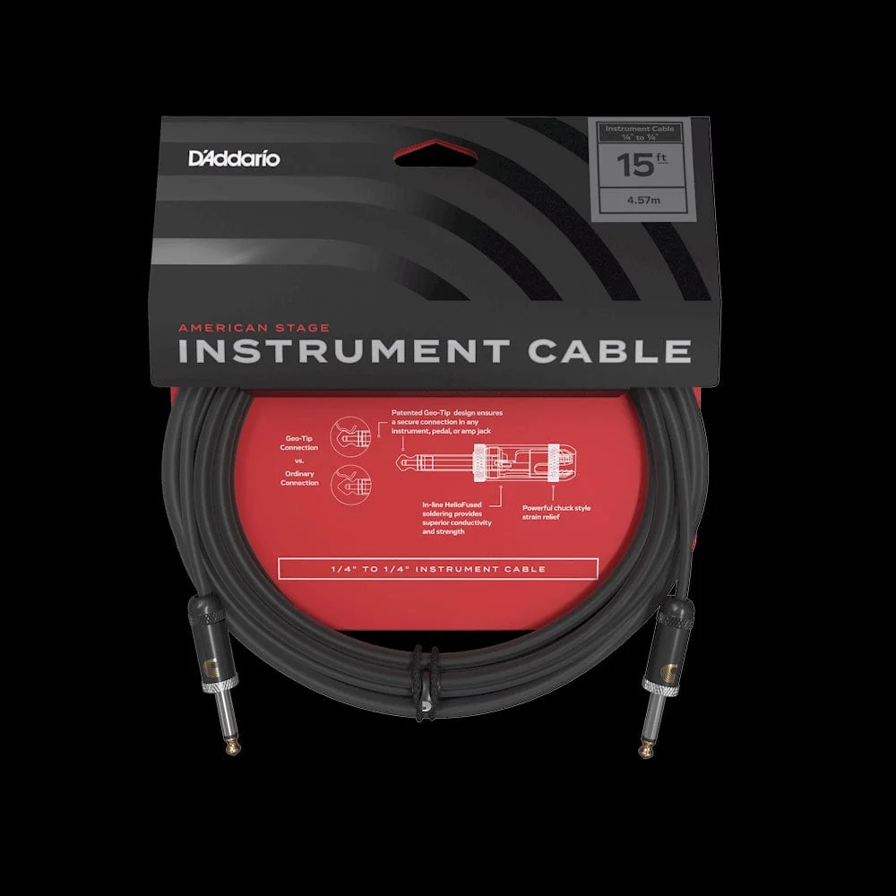 D'Addario American Stage Instrument Cable | Straight | 15ft - Image 3