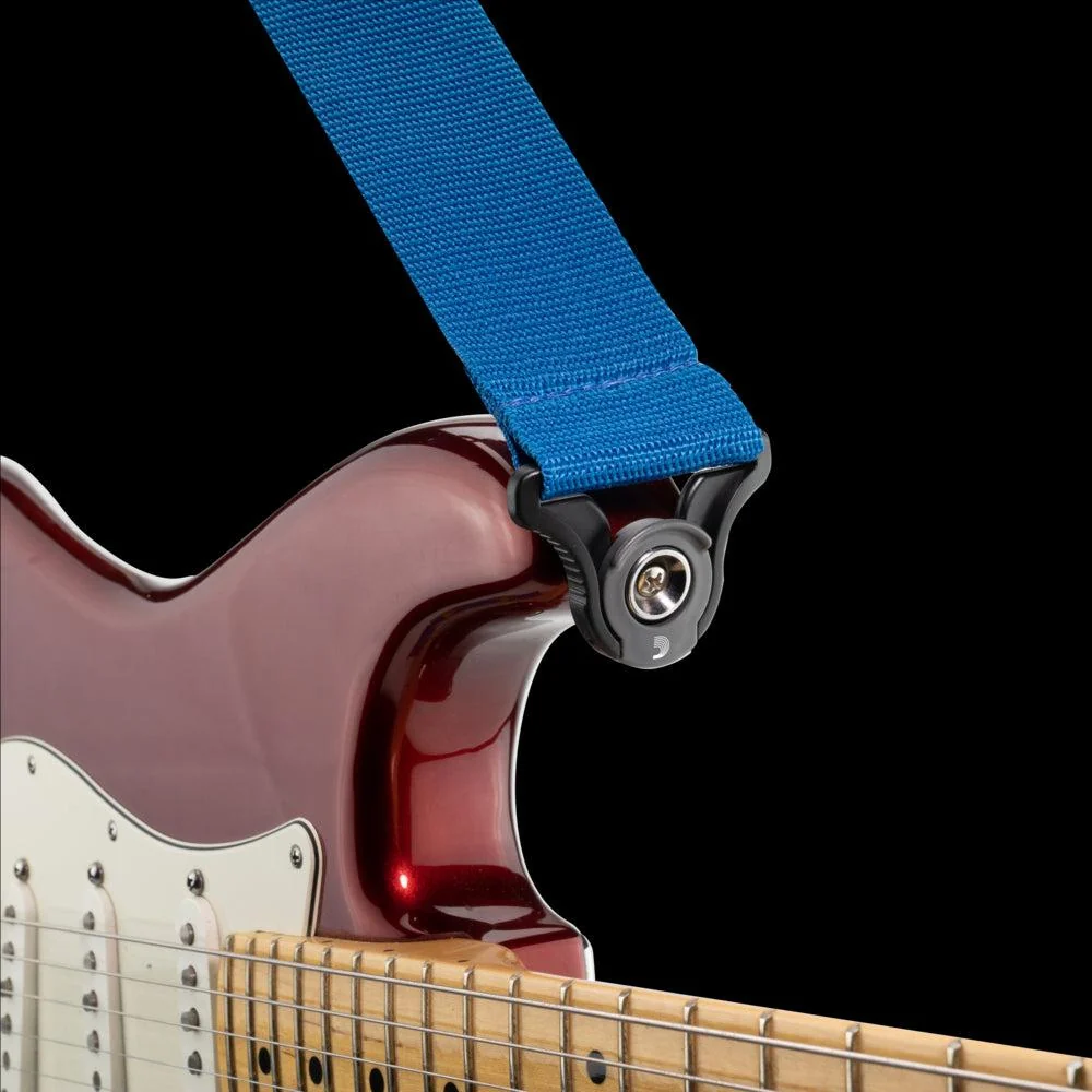 D'Addario Auto Lock Guitar Strap | Polypro | Blue - Image 2
