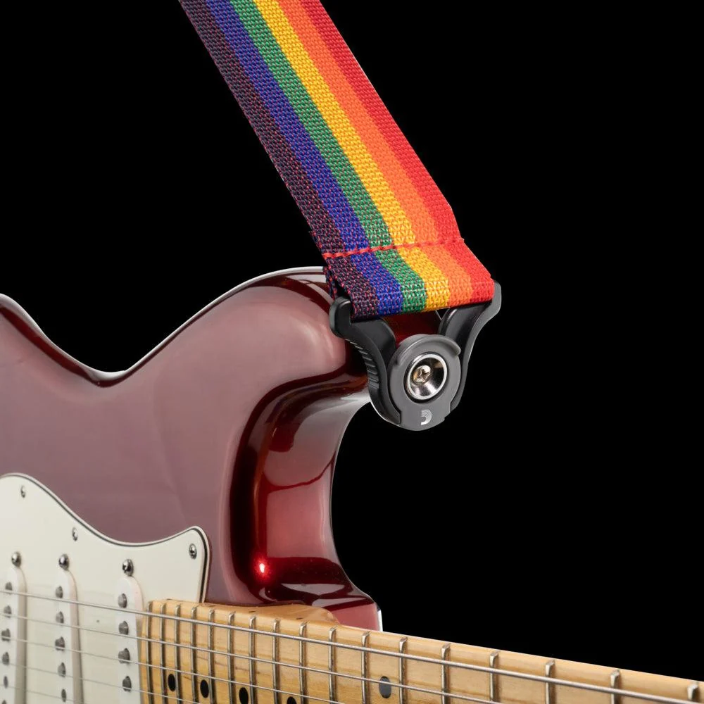 D'Addario Auto-Locking Polypro Guitar Strap | Rainbow (2") - Image 2