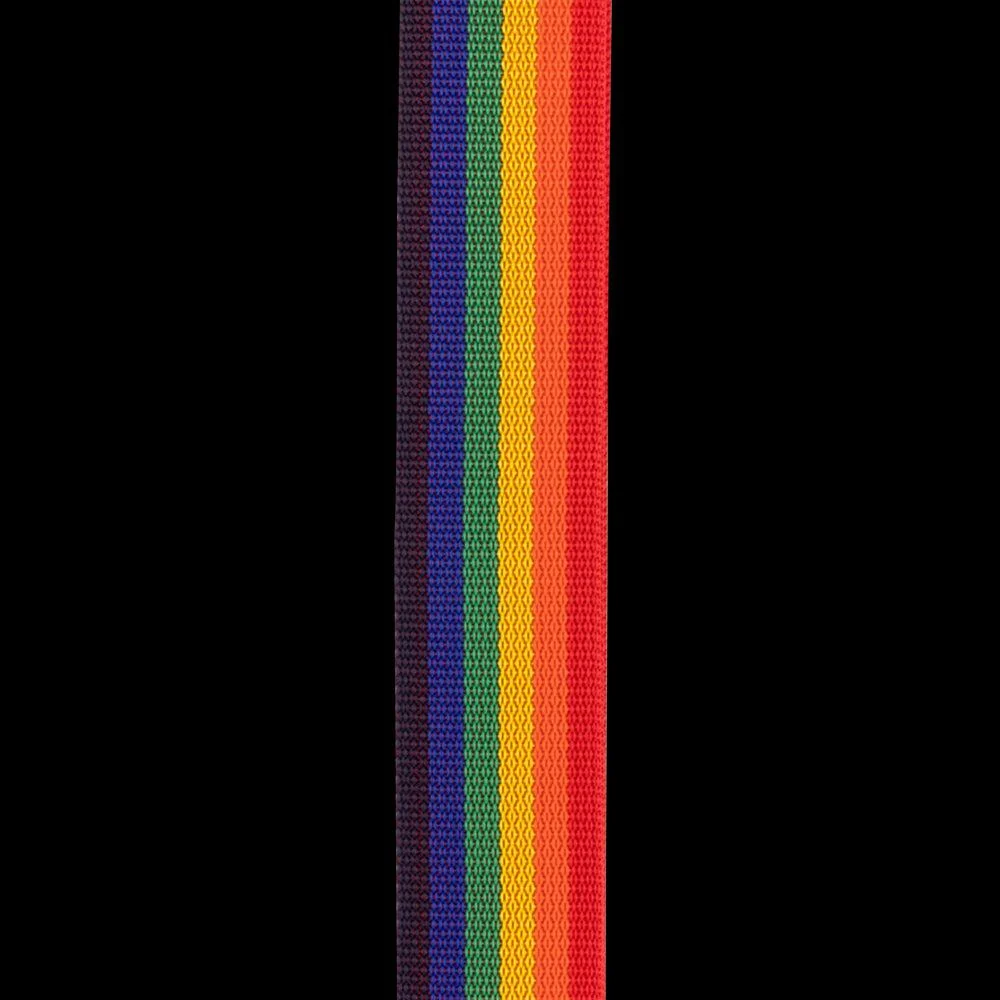 D'Addario Auto-Locking Polypro Guitar Strap | Rainbow (2") - Image 3