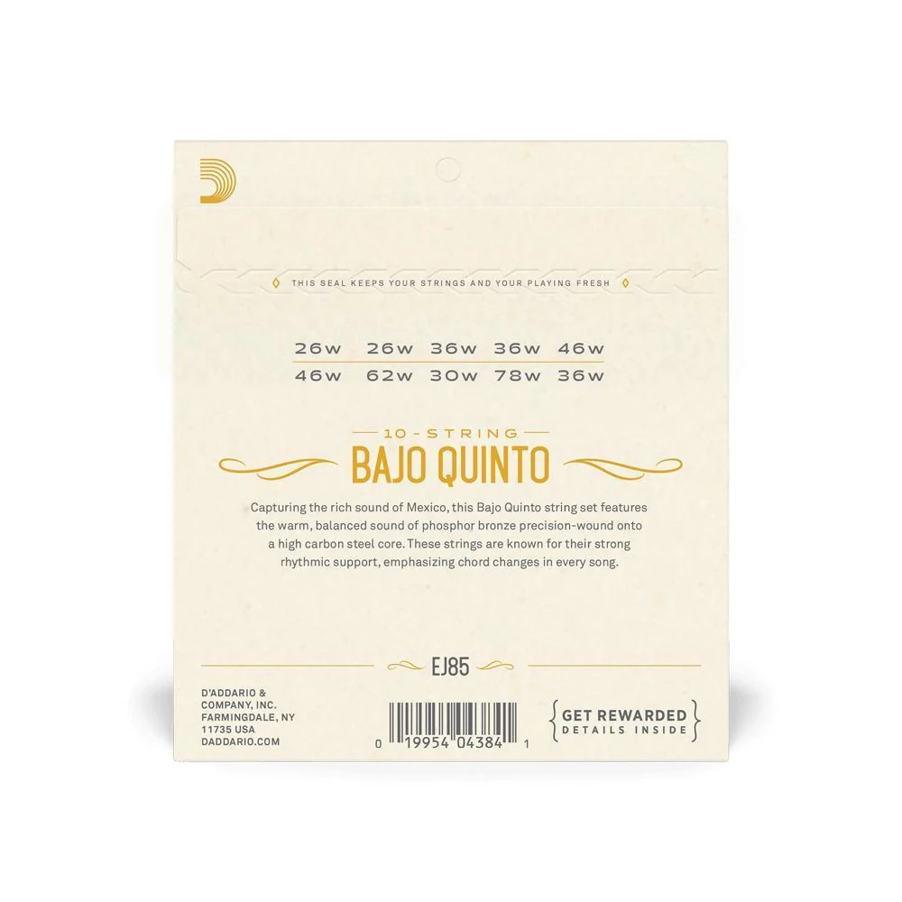 D'Addario Phosphor Bronze Bajo Quinto Strings - Image 2