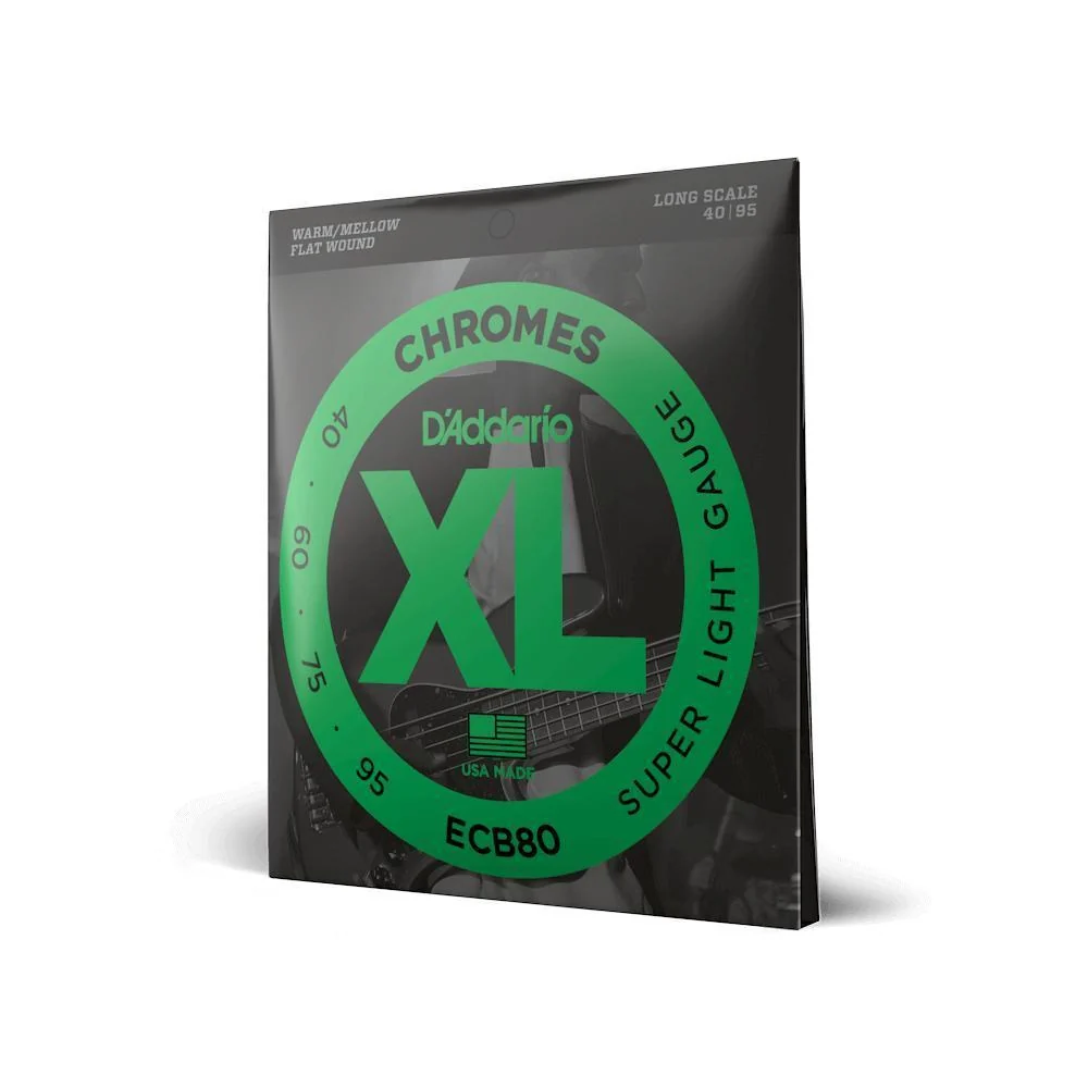 D'Addario XL Chromes Bass Guitar Strings | Long Scale | 40-95 (Light)