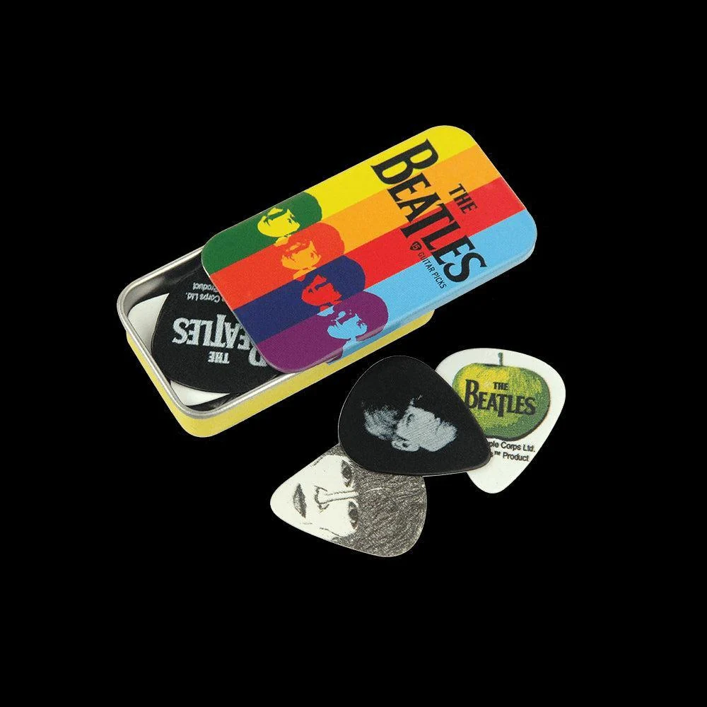 D'Addario Beatles Signature Guitar Pick Tin | Stripes