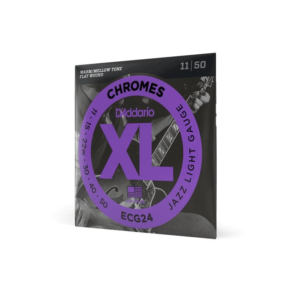 D'Addario Chromes Flat Wound Guitar Strings | Jazz Light