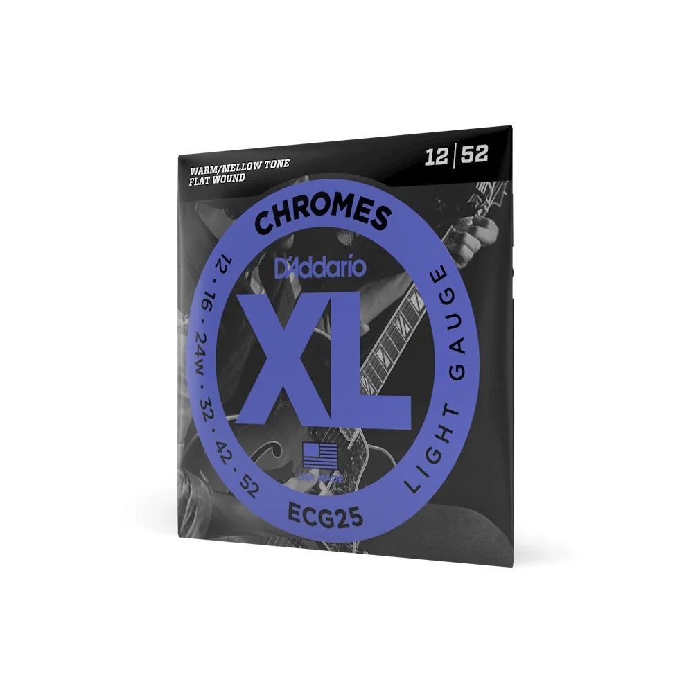 D'Addario Chromes Flat Wound Guitar Strings | Light