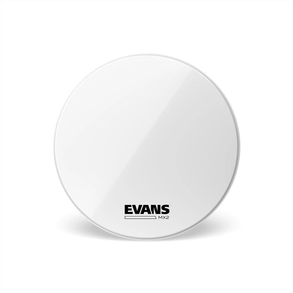 D'Addario Evans MX2 White Marching Bass Drum Head | 18 Inch
