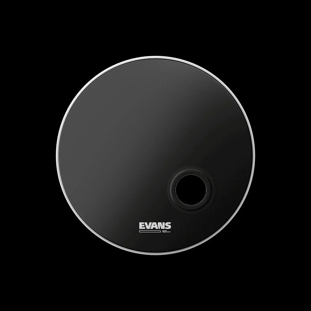 Evans REMAD Resonant Bass Drumhead w/Porthole | 24" (Black)