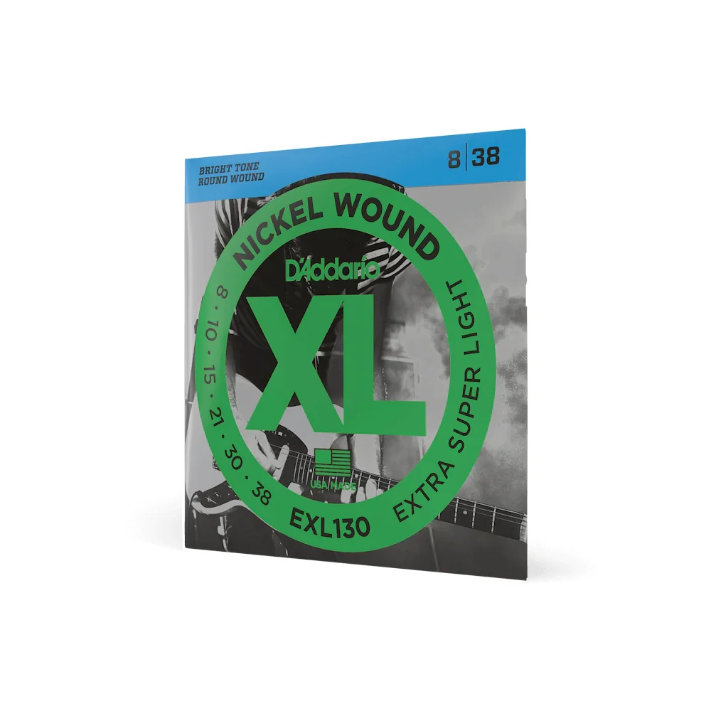 D'Addario XL Nickel Wound Electric Guitar Strings | 8-38 (Extra Super Light)