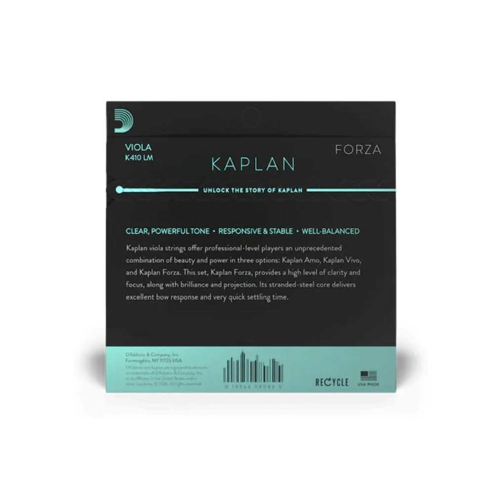 D'Addario Kaplan Forza Viola String Set | Long Scale (Medium Tension) - Image 2