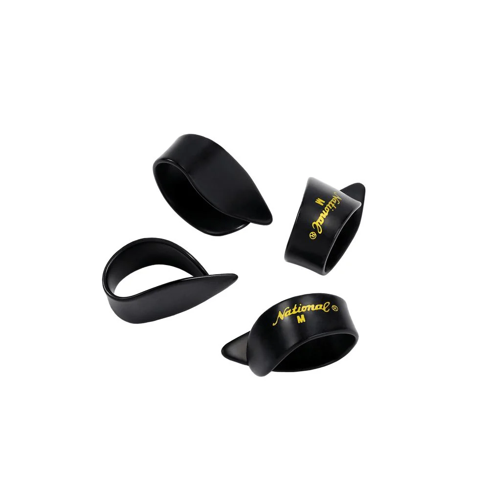 D'Addario National Celluloid Thumb Picks | Large | Black | 4-Pack