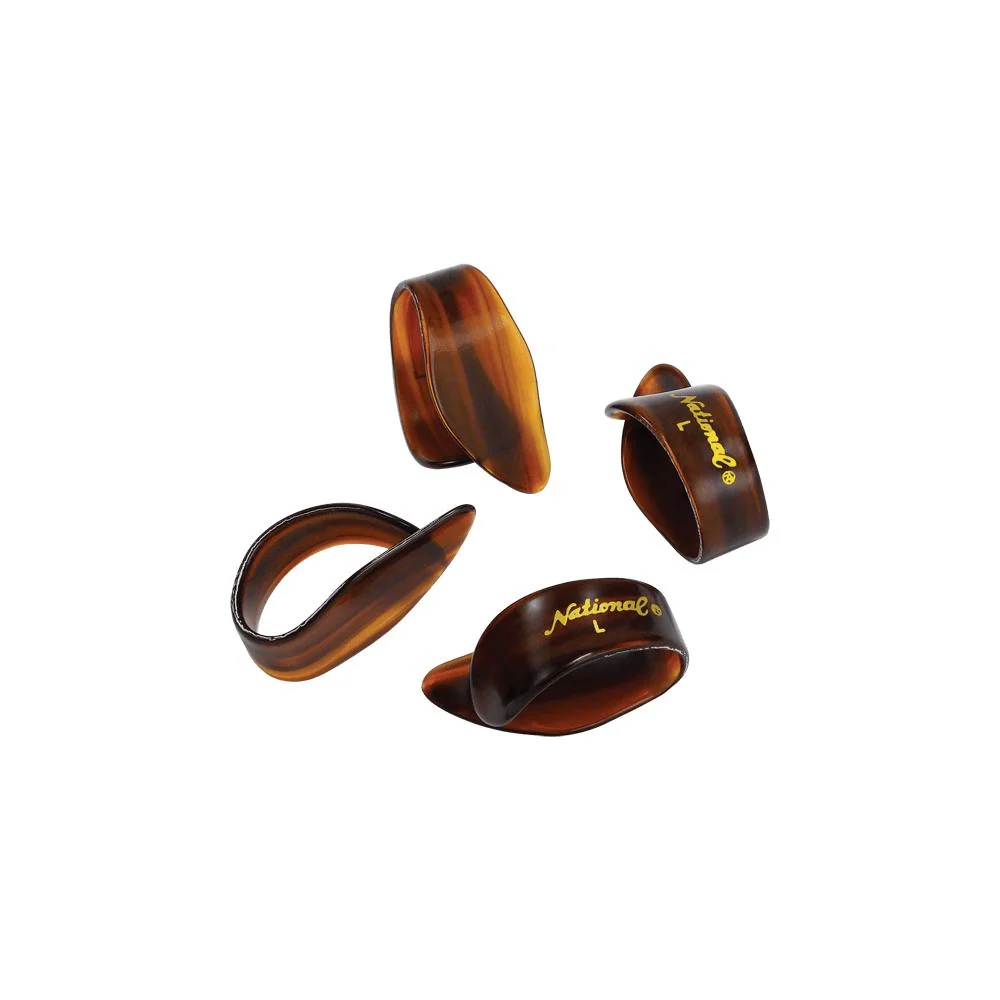 D'Addario National Celluloid Thumb Picks | Large | Tortoiseshell | 4-Pack