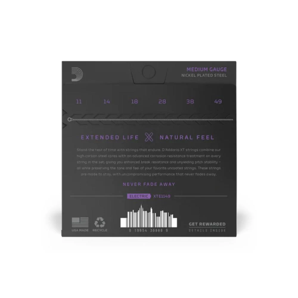 D'Addario NYXL Nickel-Wound Electric Guitar Strings | 11-49 (Medium) | 3 Sets - Image 2