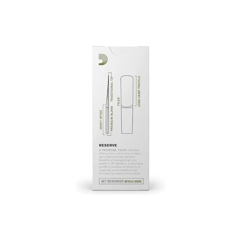 D'Addario Organic Reserve Baritone Sax Reeds | 2.5 | 5-Pack - Image 2