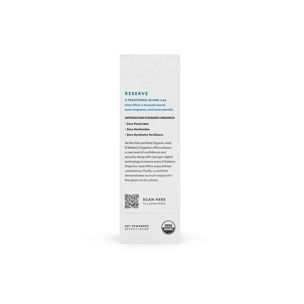 D'Addario Organic Reserve Bass Clarinet Reeds | 3.5+ | 5-Pack - Image 2
