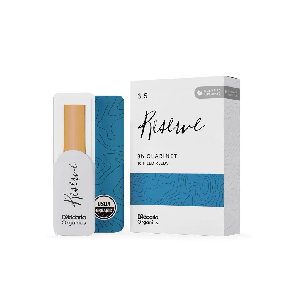 D'Addario Organic Reserve Bb Clarinet Reeds | 3.5 | 10-Pack