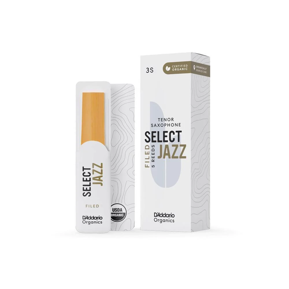 D'Addario Organic Select Jazz Filed Tenor Sax 3S | 5-Pack