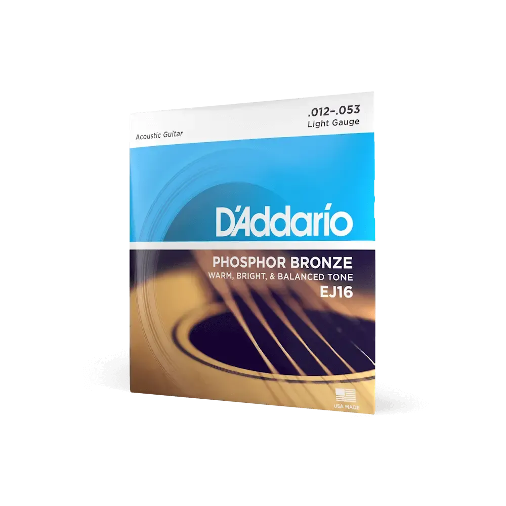 D'Addario Phosphor Bronze Acoustic Guitar Strings | Light | 12-53