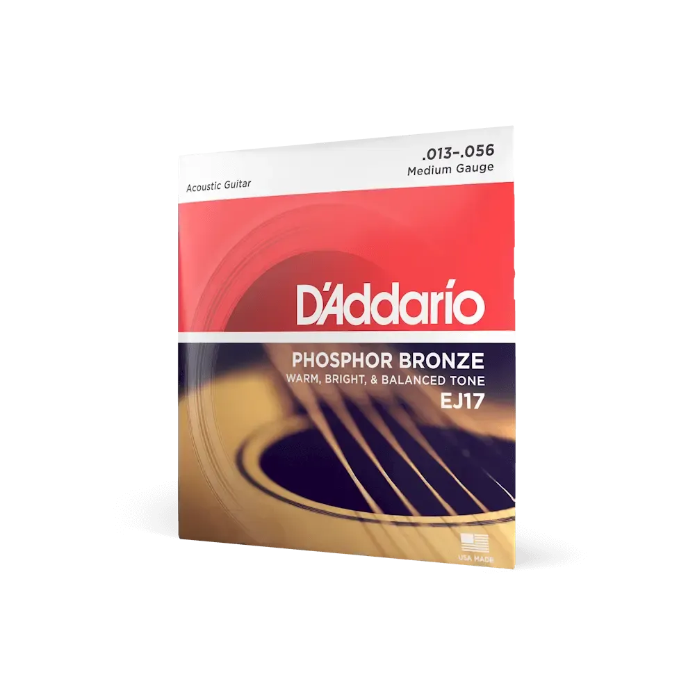 D'Addario Phosphor Bronze Acoustic Guitar Strings | Medium | 13-56