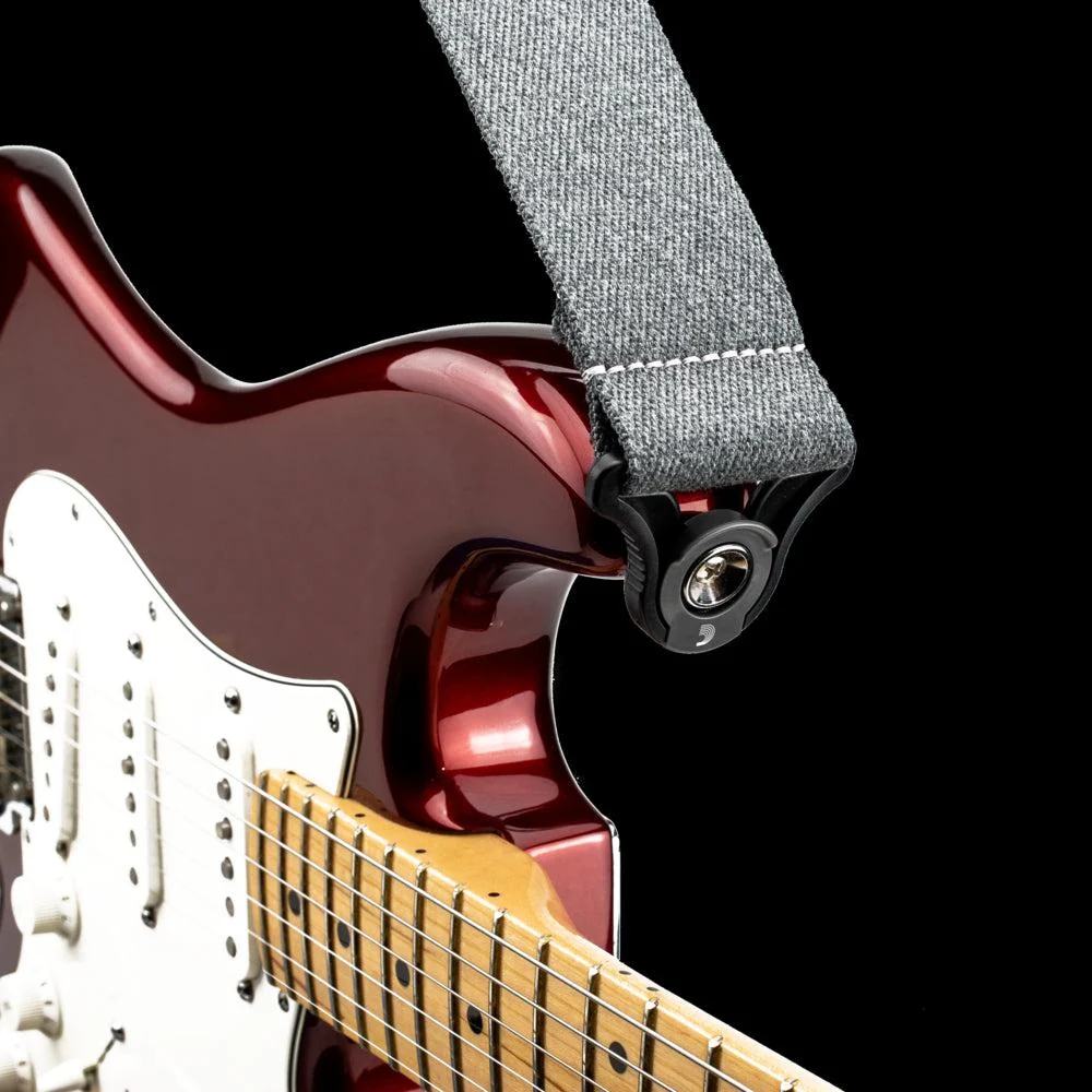 D'Addario Auto-Locking Nylon Guitar Strap | Skater Grey (2")