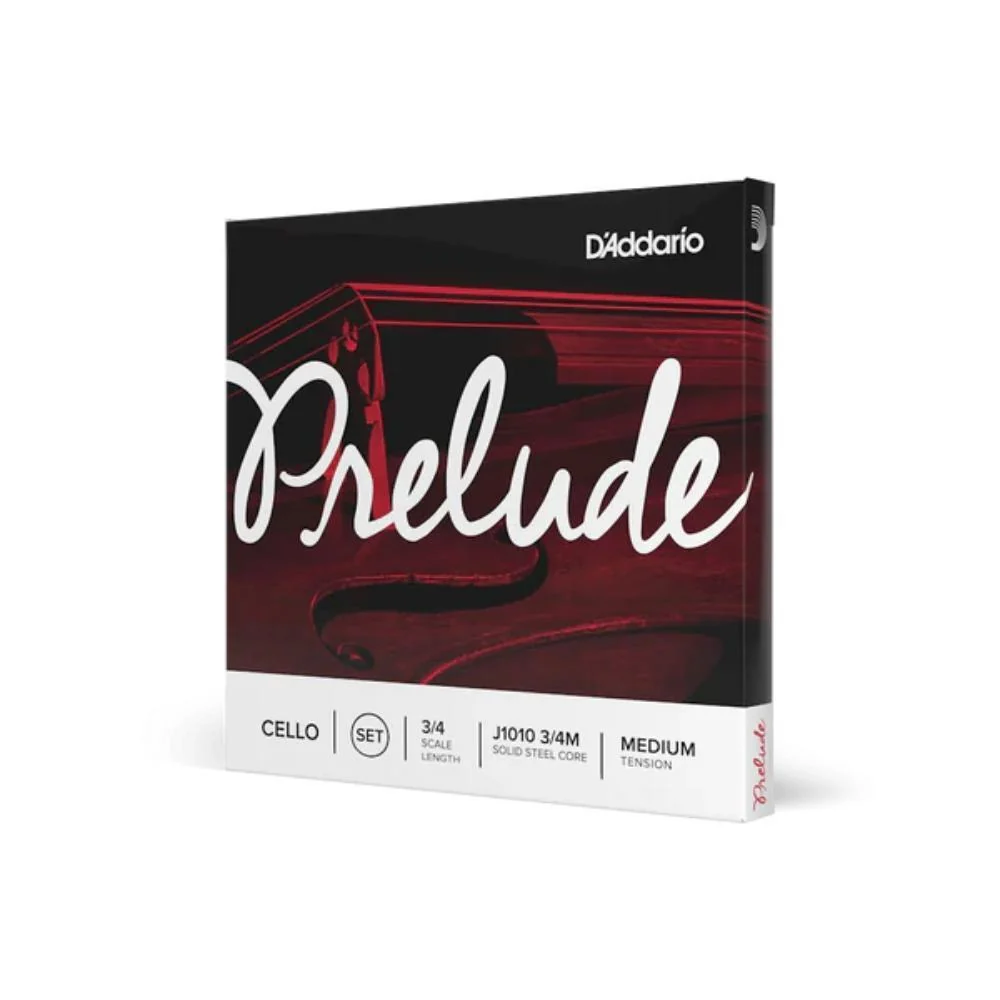 D'Addario Prelude Cello String Set | 3/4 Scale (Medium Tension)