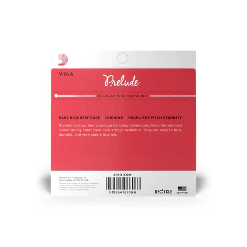 D'Addario Prelude Viola String Set | Extra Short Scale (Medium Tension) - Image 2