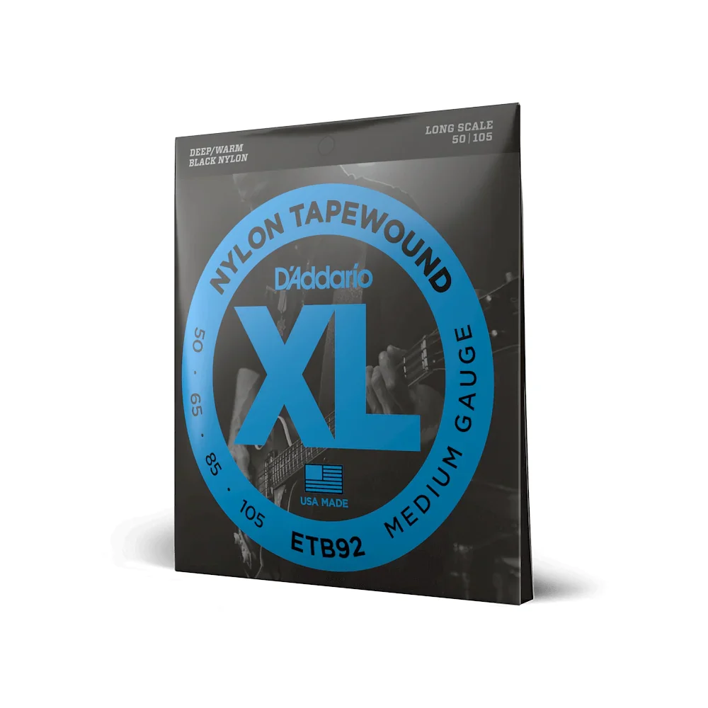 D'Addario Nylon Tapewound Bass Guitar Strings | Long Scale | 50-105 (Medium)