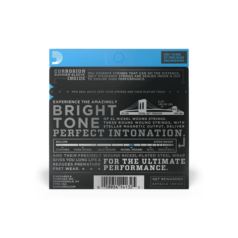 D'Addario XL Nickel Wound Electric Guitar Strings | 12-52 (Jazz Light, Wound Third) - Image 2