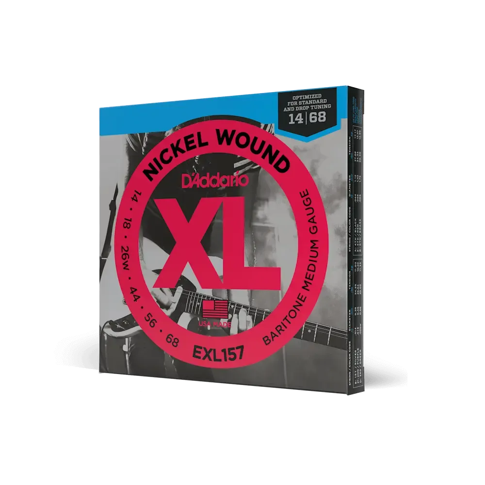 D'Addario XL Nickel Wound Electric Guitar Strings | 14-68 (Medium Baritone)