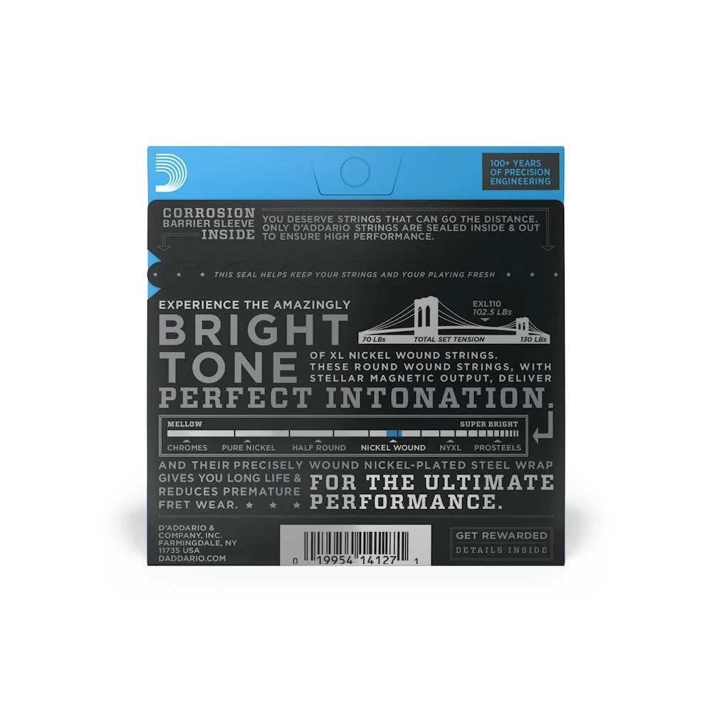 D'Addario XL Nickel Wound Electric Guitar Strings | Regular Light | 10-46 - Image 2