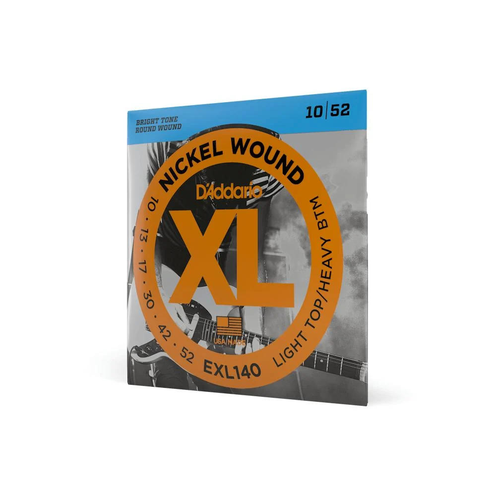 D'Addario XL Nickel Wound Electric Guitar Strings | 10-52 (Light Top/Heavy Bottom)