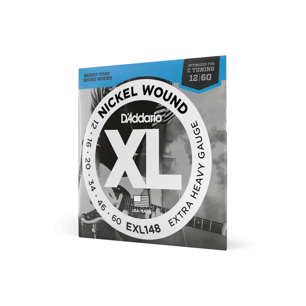 D'Addario XL Nickel Wound Electric Guitar Strings | 12-60 (Extra Heavy)