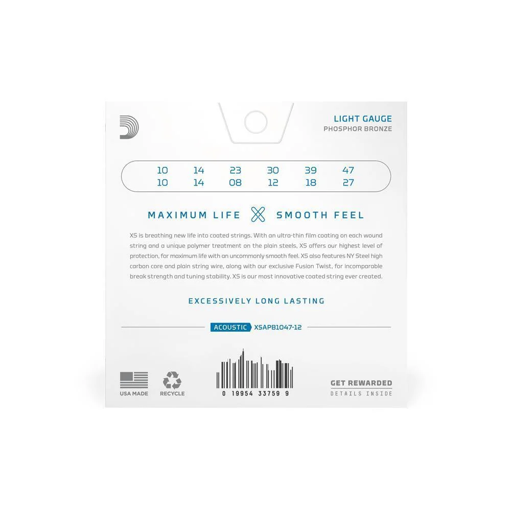 D'Addario XS Phophor Bronze Acoustic Guitar Strings | 11-52 - Image 2