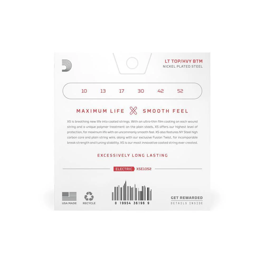 D'Addario XS Nickel Electric Guitar Strings | 10-52 - Image 2