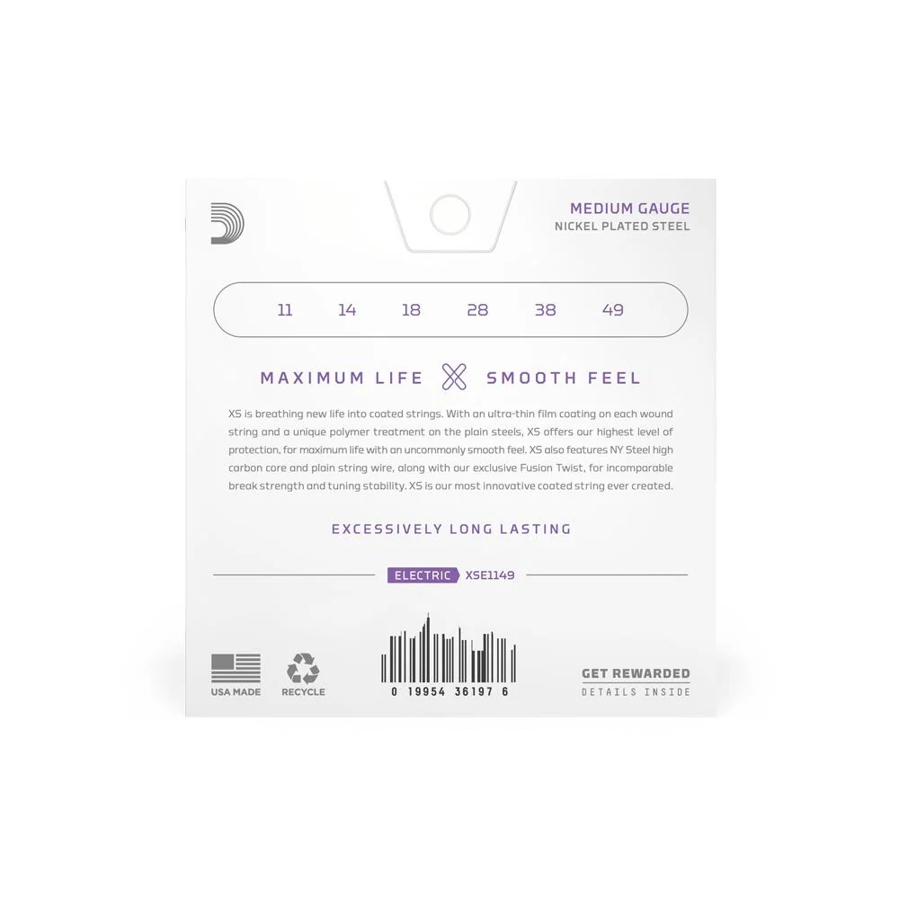 D'Addario XS Nickel Electric Guitar Strings | 11-49 - Image 2
